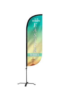 Easter Service Church Feather Flag