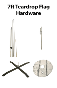 7ft Teardrop Flag Hardware