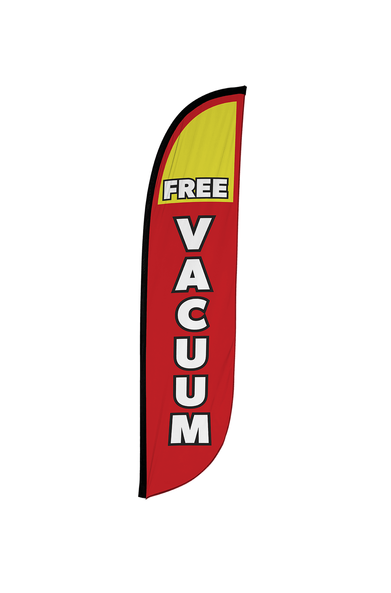 Free Vacuum Feather Flag Red