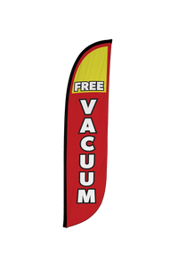 Free Vacuum Feather Flag Red