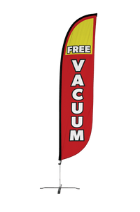 Free Vacuum Feather Flag Red
