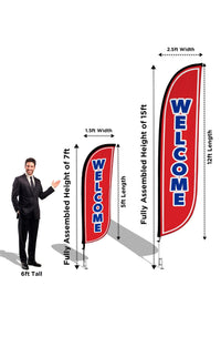 Grand Opening Feather Flag - Variety 3-Pack V2 w/ Ground Spike Pole Set