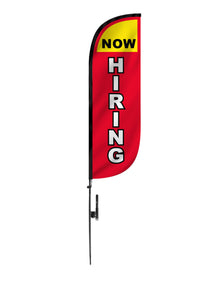 Now Hiring Feather Flag