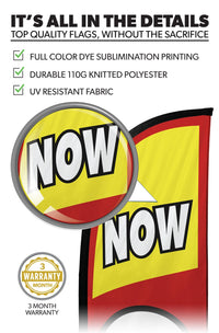 Now Open Feather Flag - 3 Pack w/ Ground Spike