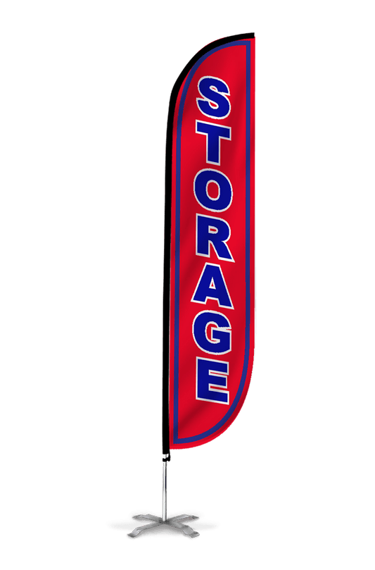 Storage Feather Flag Red