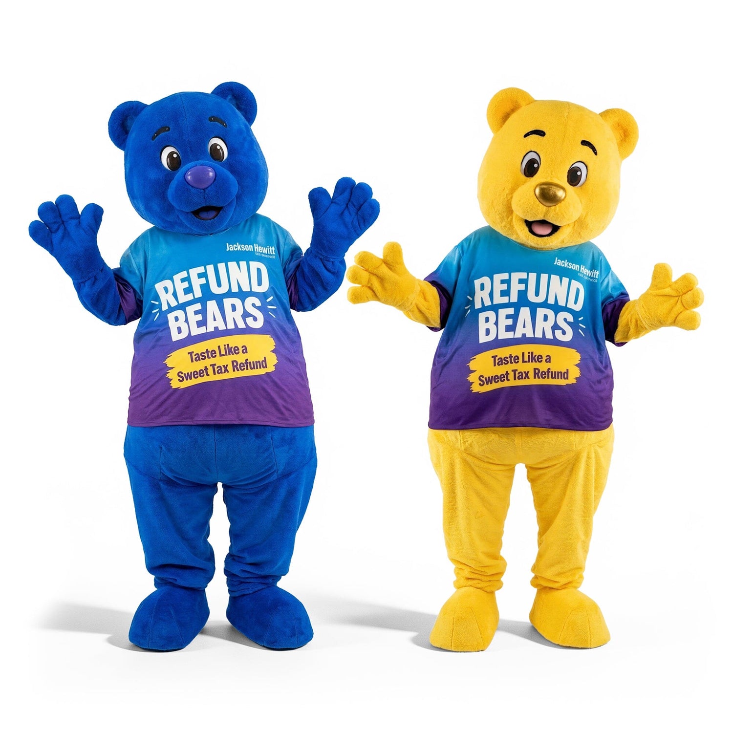 Jackson Hewitt Refund Bear inflatable mascot costume, alternate cover view