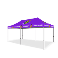 10x10 Custom Canopy Tent w/ Back Wall & Table Cover