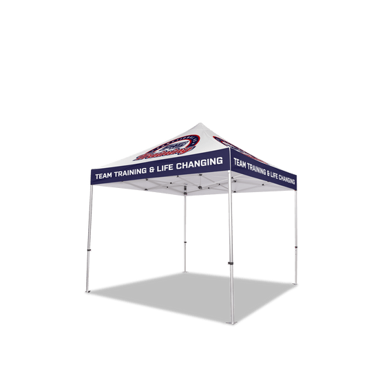 Custom Canopy Tent with Three Back Walls & Table Cover