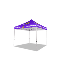 10x10 Custom Canopy Tent w/ Back Wall & Table Cover