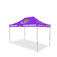 10x10 Custom Canopy Tent w/ Back Wall & Table Cover