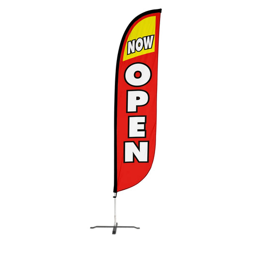 Now Open Feather Flag