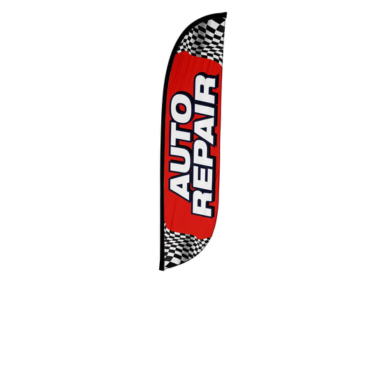 Auto Repair Feather Flag with Checkers