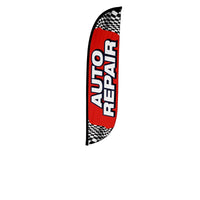 Auto Repair Feather Flag with Checkers