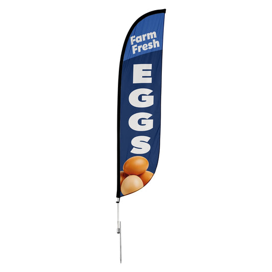 Farm Fresh Eggs Feather Flag