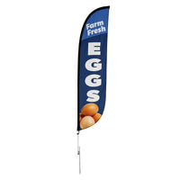 Farm Fresh Eggs Feather Flag