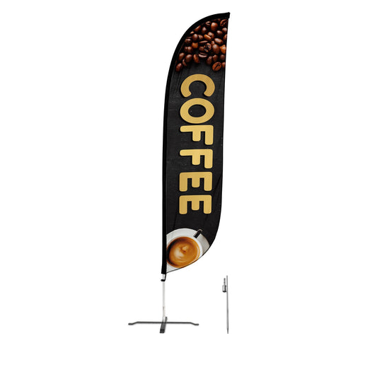Coffee Feather Flag
