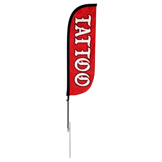 Tattoo Feather Flag - Red