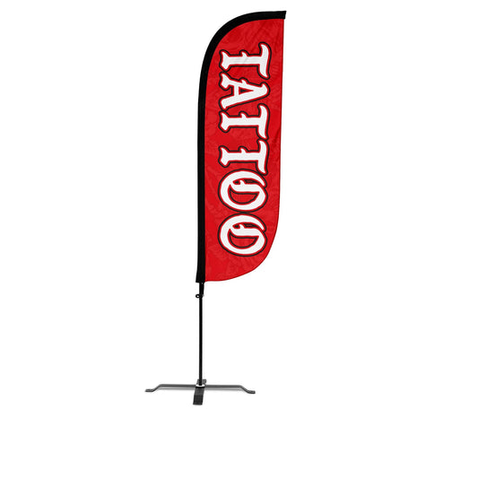 Tattoo Feather Flag - Red