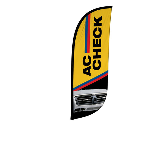 8ft AC Check Feather Flag