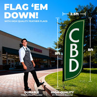 8ft CBD Feather Flag