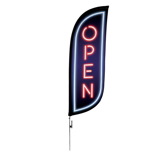 8ft Neon Open Feather Flag