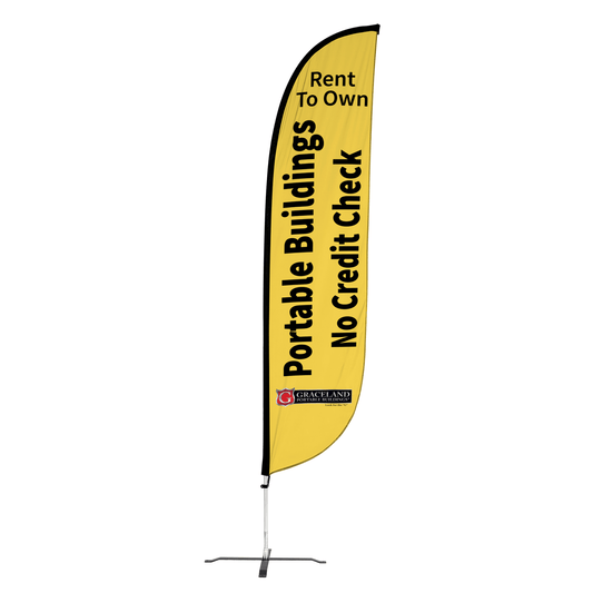 BAS - GBB No Credit Yellow 12ft Feather Flag
