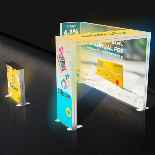 Backlit Trade Show Booth SEG Archway & Partition