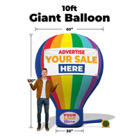 10ft Tall / Complete Set w/ Blower / + Add Banner