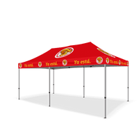 Custom Canopy Tent with Full Back & Half Side Walls