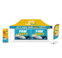 Large 10x20 Canopy Tent with Banner and Flag