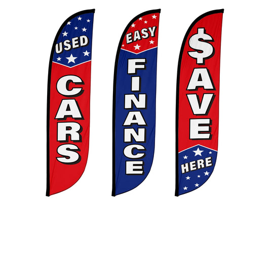 Auto Sales Feather Flag Bundle