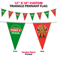 Custom Double-Sided Print String Pennant Flags