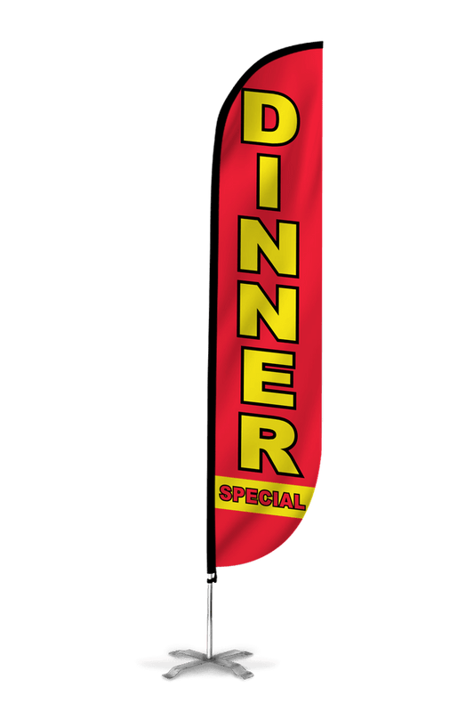 Diner Feather Flag Red 