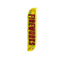 Fireworks Feather Flag Yellow 