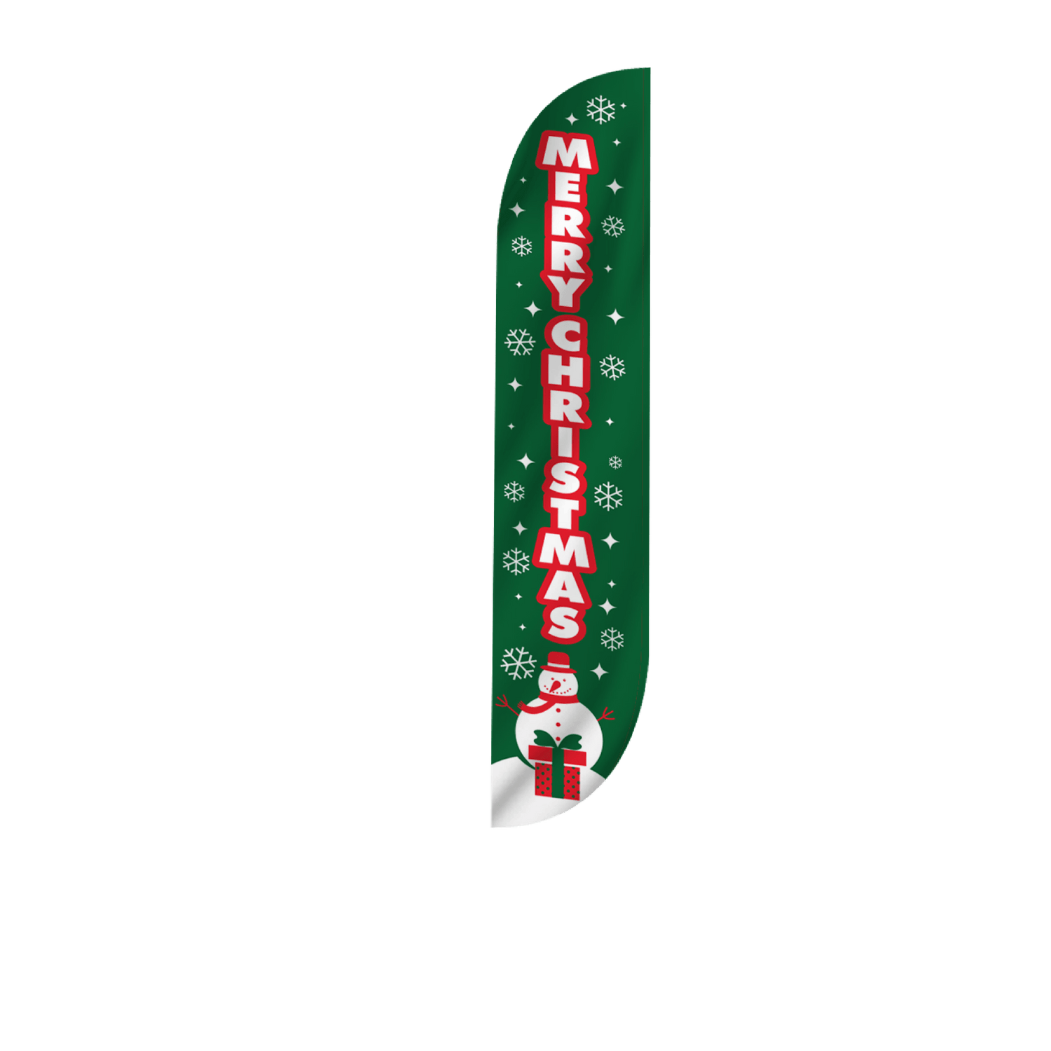 Merry Christmas Feather Flag 