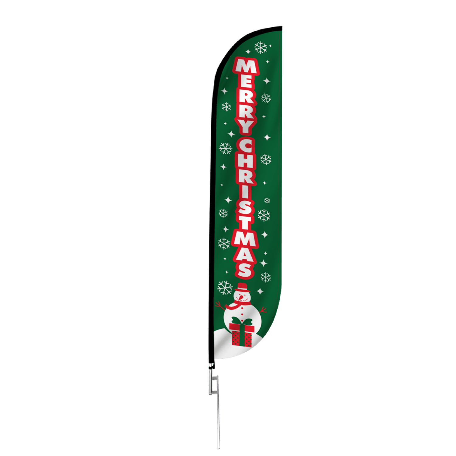 Merry Christmas Feather Flag 