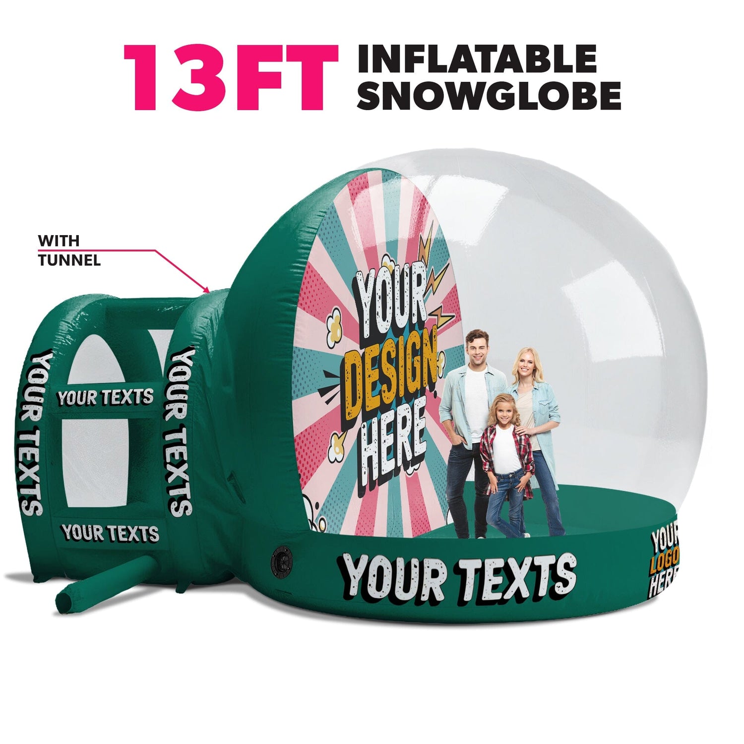 Teal / 13ft / + Add Tunnel