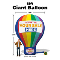 15ft Tall / Complete Set w/ Blower / + Add Banner
