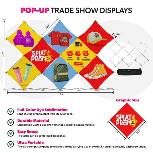 Custom Pop-Up Trade Show Display - (8 Panel)