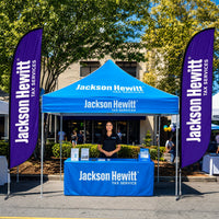 Jackson Hewitt 12ft Logo Feather Flag