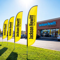 Jackson Hewitt 12ft Logo Feather Flag