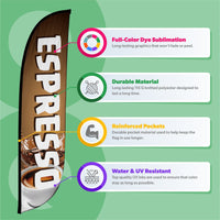 Espresso Feather Flag