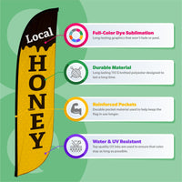 Local Honey Feather Flag