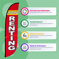 Now Renting Feather Flag