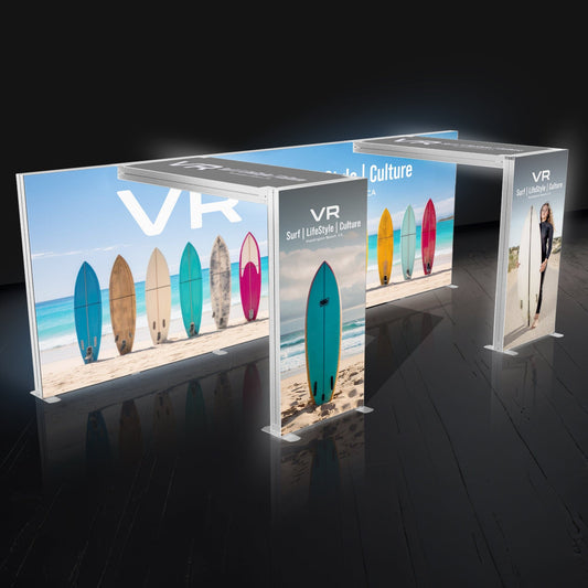 10x20 Backlit Trade Show Booth SEG Double Arch