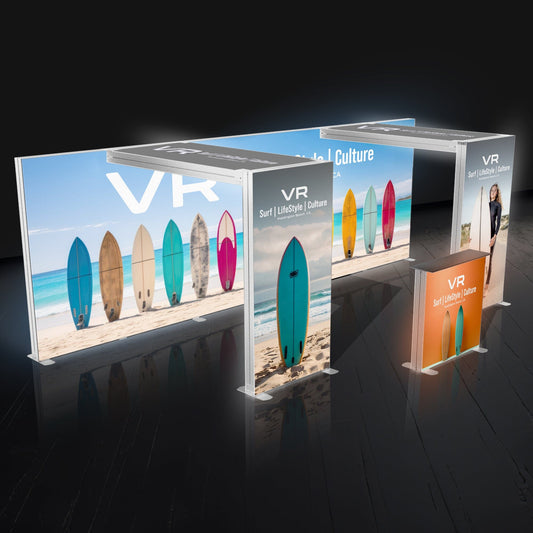 10x20 Backlit Trade Show Booth SEG Double Arch