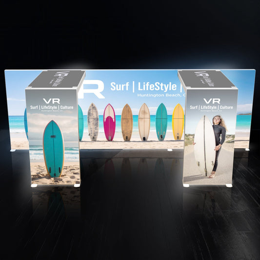 10x20 Backlit Trade Show Booth SEG Double Arch
