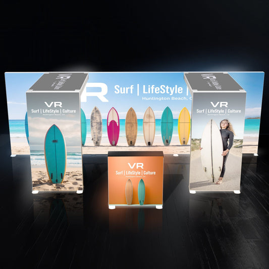 10x20 Backlit Trade Show Booth SEG Double Arch