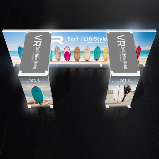 10x20 Backlit Trade Show Booth SEG Double Arch