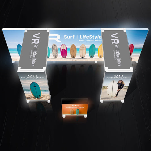 10x20 Backlit Trade Show Booth SEG Double Arch